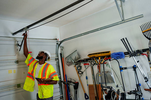 Professional Garage Door Panel Replacement technician working in St. Croix Falls, WI